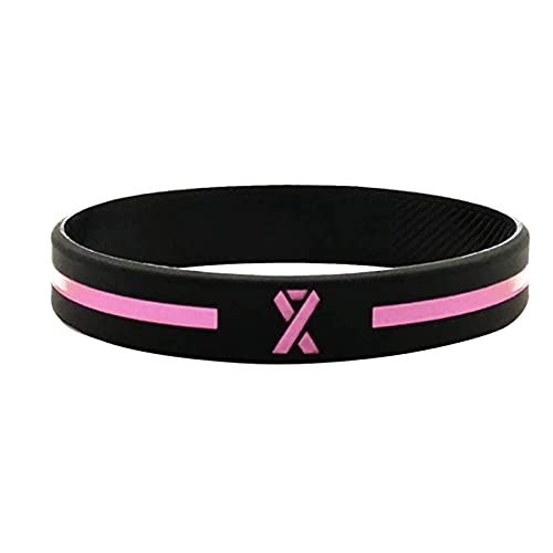 Bracelet silicone Conscience du Sein ruban rose montre collier femmes