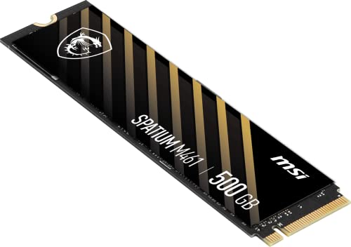 MSI SPATIUM M461 PCIe 4.0 NVMe M.2 500 Go SSD de remplacement rapide