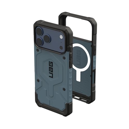 Image of Urban Armor Gear UAG Pathfinder Magnetic Compatible, Rugged Shockproof Anti-Slip Military Grade Protective Case /Cover Designed for iPhone 17 Pro Max (2025) - Cloud Blue