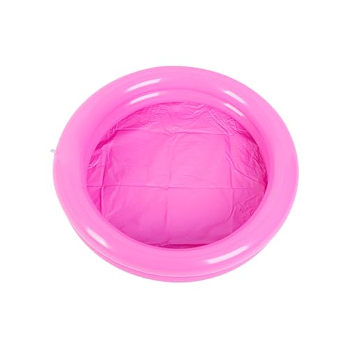 Mini Inflatable Baby Swimming Pool Paddling Pool for Babies 2 Ring with Inflatable Safety Sea Animals Patterns for Indoor Outdoor Girls Boys Garden Backyard (Pink)