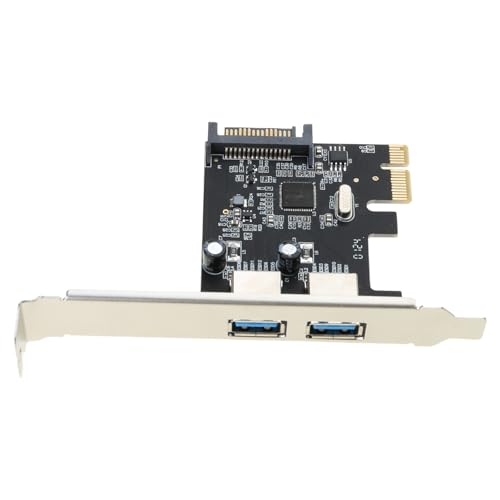 QIEIEI 2port PCIE Adapter Card, PCIe to 2Port USB3.2 Gen1 Expansion Adapter, 5Gbps Highly Speed for Desktop PC