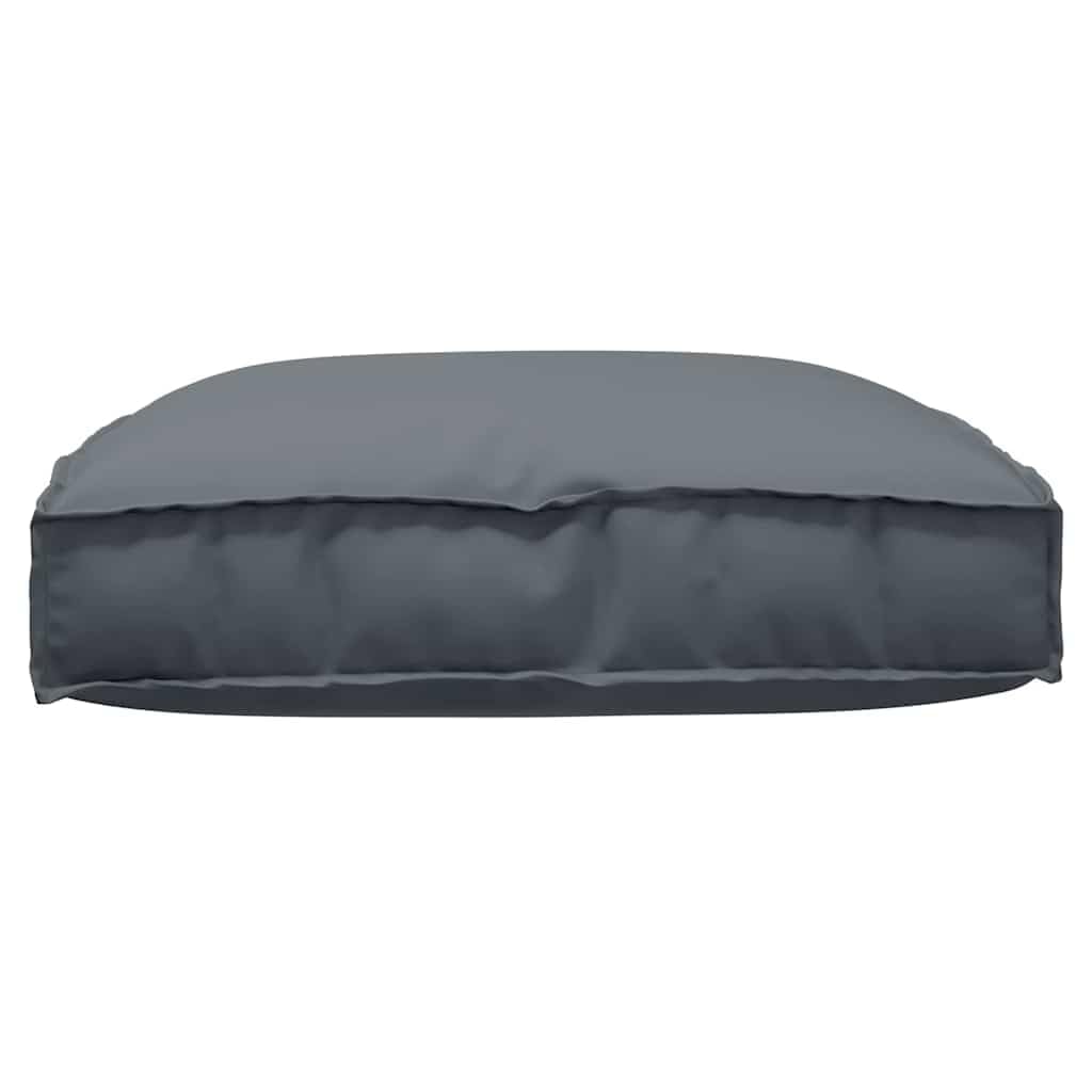 Cojín de asiento de 80 x 80 x 12 cm, color antracita, resistente al agua, de tela Oxford, para jardín, terraza y salón, cómodo cojín de suelo, impermeable, cuadrado