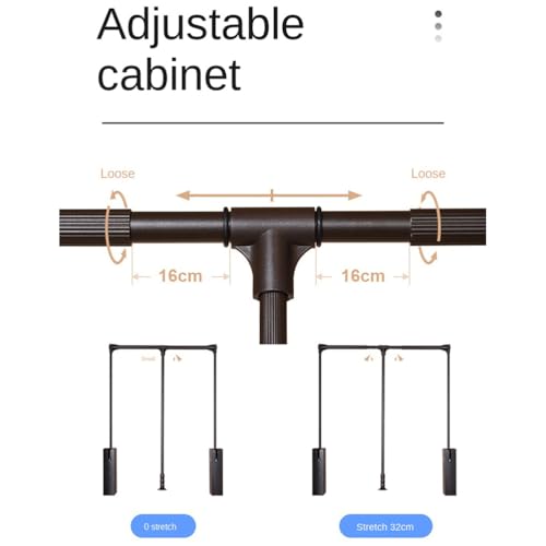 Barre de penderie extensible escamotable tringle dressing réglable - 4