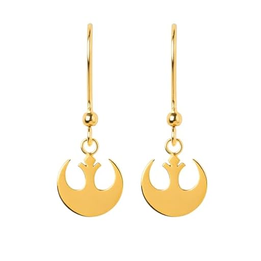 TALISMAN JEWELLERY Pendientes en Chapado Oro 3 micras 18k con cierre de gancho - Alianza Rebelde de Star Wars, La Guerra de las Galaxias (9.5 MM x 12 MM de pieza + 20 MM de cierre) | Ya disponible en tu tienda friki favorita! En mundofriki.es! TALISMAN JEWELLERY Pendientes en Chapado Oro 3 micras 18k con cierre de gancho - Alianza Rebelde de Star Wars, La Guerra de las Galaxias (9.5 MM x 12 MM de pieza + 20 MM de cierre) | Ya disponible en tu tienda friki favorita! En mundofriki.es!