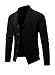 JMIERR Men's Cardigan Sweaters Fall Casual Long Sleeve Shawl Collar Button-Down Wool Blend Cable Knit Essentials Fisherman Sweater with Pockets,XL,Black