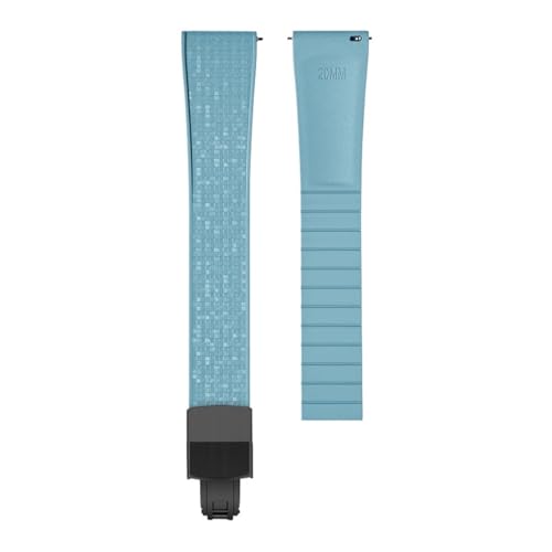 Montre universelle au poignet avec son bracelet en caoutchouc fluoré 22mm