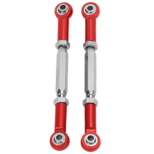 Tige de Traction de Direction de Suspension arrière, Barre de Direction de Suspension arrière RC Robuste 2PCS résistant à l'usure de Haute résistance pour Monster(Rouge)