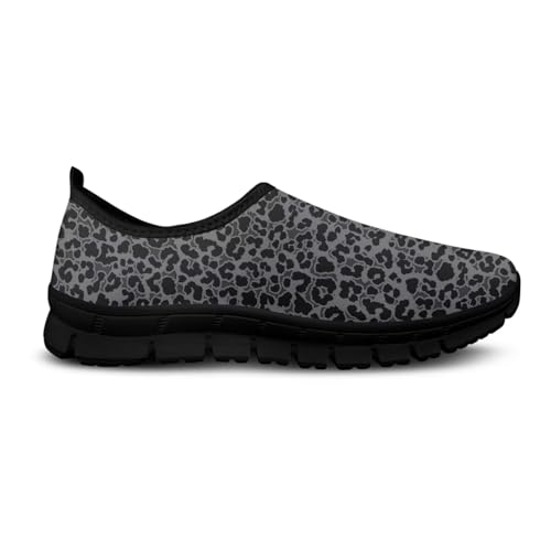JoyLamoria House Animal Print Shoes for Women Slip on Running Low Top Flat with Arch Support Holiday4