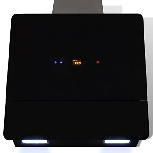 Festnight Afzuigkap afzuigkap gehard glas afzuigkap keukenafzuigkap met display 600 mm 720 m? / h 180 W zwart - Image 5