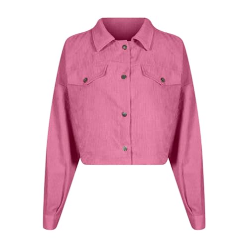 Womens Cropped Corduroy Jackets Button Down Casual Shacket Jackets Fashion Teen Girls Long Sleeve Y2K Going Out Coats4