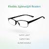SAV Mens Flex 2 5028 Reading Glasses - Flexible, Durable, Lightweight, Contemporary Readers For Men