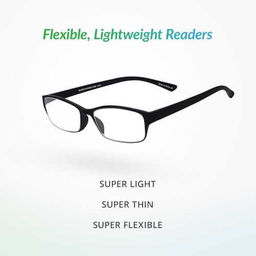 Image of SAV Men's Flex 2 5028 Reading Glasses - Flexible, Durable, Lightweight, Contemporary Readers For Men