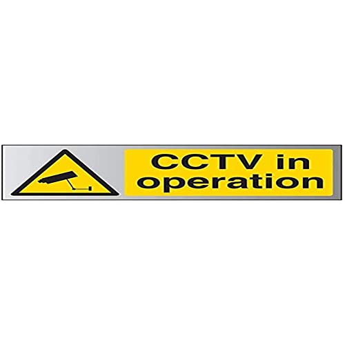 VSafety Cartello "CCTV In Operation" – Rettangolare 150x200 Mm, Plastica Rigida 2 Mm, Norme EN ISO 7010 - 3