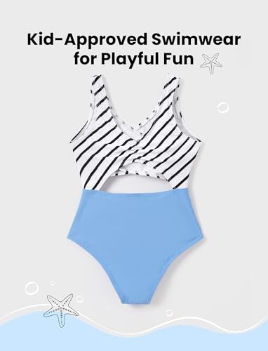 PATPAT Family Matching Swimsuits Swimwear Set for Couples Mommy and Me Striped Spliced Bathing One-Piece Swimsuits