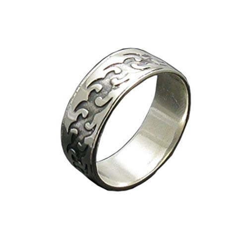 Bague en argent massif 925 9mm R000783 : le cadeau d'anniversaire mémorable et symbolique