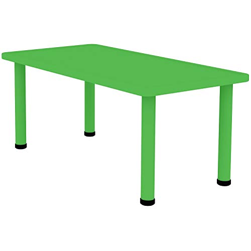 Image of Little Fingers Intra Kids Table School Study Table Without Chairs - Rectangle Toys For Play School - Plastic, 60 X 120 X 20 Cm