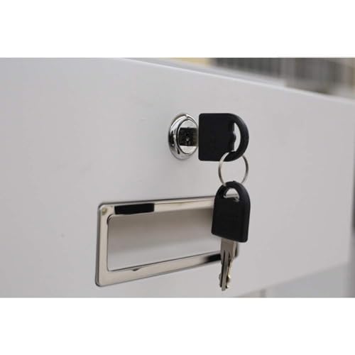 Archivador de acero impermeable con cerradura y llave, 44 x 39 x 65 cm, almacenamiento seguro para el hogar y la oficina, ideal para documentos y archivos importantes y diseño elegante.
