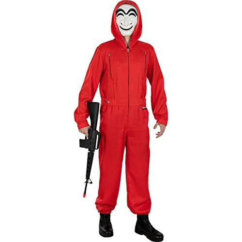 Funidelia | Disfraz de la Casa de Papel Corea Netflix para hombre y mujer Ladrón, Dalí - Disfraz para adultos y divertidos accesorios para Fiestas, Carnaval y Halloween - Talla S - M - Rojo