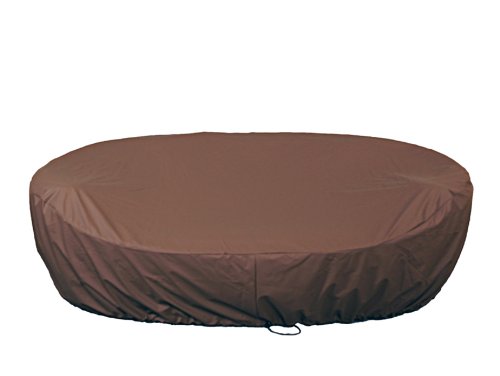 Protec Teak Schutzhülle für die Sonneninsel Paradiso Lounge, Ganzjahres-Abdeckhaube, atmungsaktiv, braun Cover