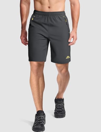 MAGCOMSEN Men's Quick Dry Shorts Training Sport Shorts Workout Shorts Breathable Running Shorts with Zip Pockets - Image 5