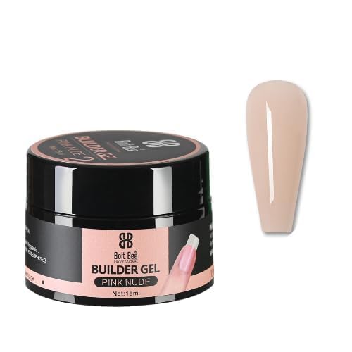 Bolt Bee Builder Gel 15ml – Professional Nail Extension Gel for Strong, Natural-Looking Nails | Crystal Hard Gel for Nail Repair, Overlay & Sculpting | Long-Lasting UV/LED Nail gel (Pink Nude)-image-19