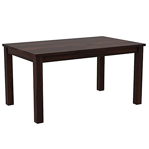 Image of Solid Sheesham Wood 6 Seater Dining Table with 6 Chair for Living Room | Sheesham Wood Dining Set | Hotel Restaurant Dining Set | 6 Seater Dining Set (6 Seater Dining, Walnut)
