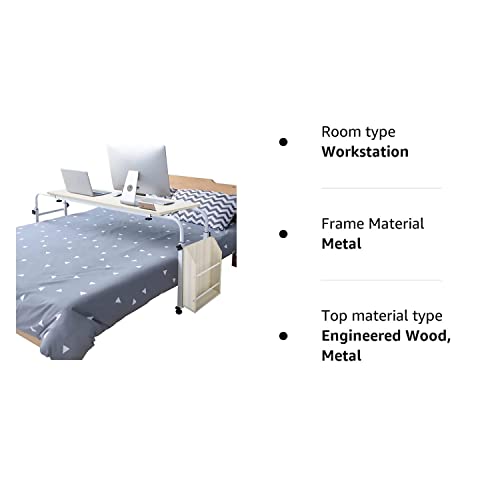 Table de lit réglable avec roulettes pour ordinateur et repas - Modèle A - 7