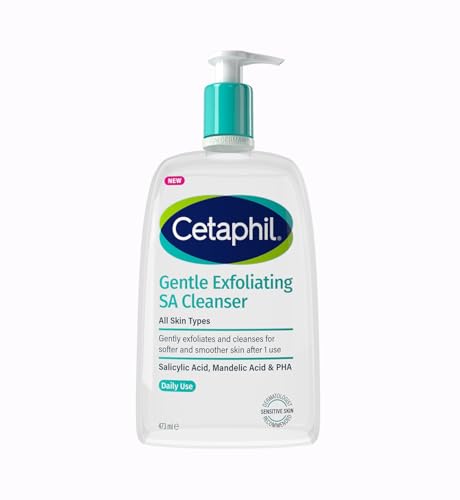 Cetaphil Gentle Exfoliating Salicylic Acid Cleanser, SA Face Wash...