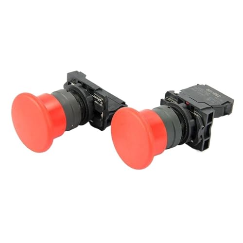 Bouton-poussoir champignon 22mm avec contact 1NC réactif pour coupure nette XB5