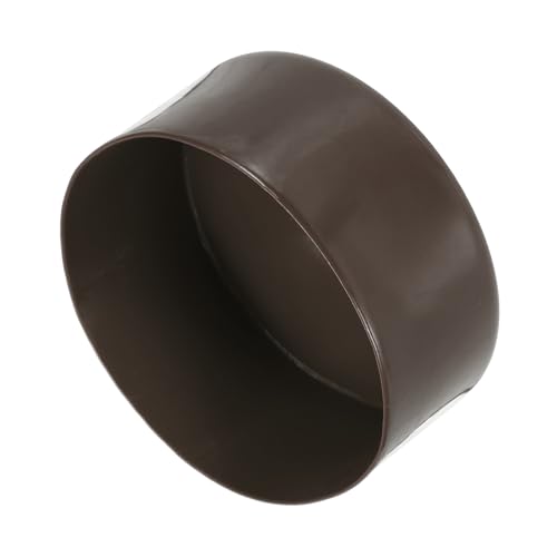 Image of uxcell 2pcs Rubber End Caps 130mm(5 1 /8 Inch) ID x 80mm(3 1 /8 Inch) H Vinyl Round Tube Bolt Cap Cover Screw Thread Protectors Brown