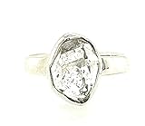 Natural Herkimer Diamond 925 Solid Sterling Silver Ring Size 6, 7, 7.5, 8, 8.25