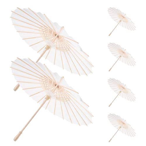 Parasols en Papier Huilé Décoratifs Blancs 60 CM pour Danse et Mariage