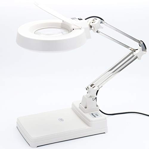 Preisvergleich Produktbild Lupenleuchte, für Nahaufnahmen, 10-fache Lupenleuchte mit optischem Glas und verstellbarem Ständer - LED-Lupenleuchte zum Lesen / Schönheit / Handwerk / Schmuck von Zoopeach