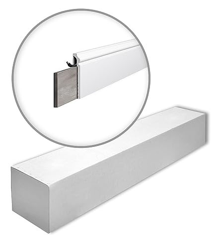 CF3 WALLSTYL Cubre zócalos - 19 piezas (38 m) - 120 x 22 x 2000 mm - NOËL & MARQUET - una marca de NMC - Poliestireno de alta densidad