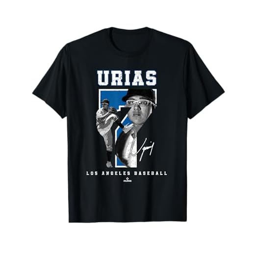 Number and Portrait Julio Urias Los Angeles MLBPA T-Shirt