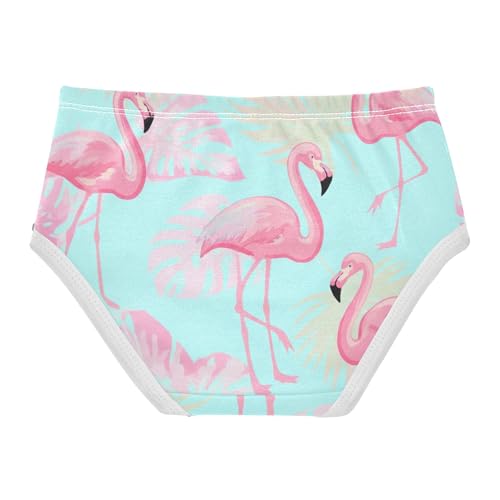 Pink Flamingos Pastel Leaves Blue Girls Underwear Toddler 2t Cotton Girl Panties Cute Fancy Undies Kids Briefs2