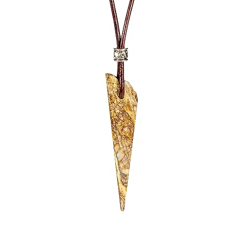 Native Stonz Handcrafted Petrified Wood Arrow Pendant Necklace from El Dorado Canyon - Organic Elegance with Polished Finish for Nature Inspired Style