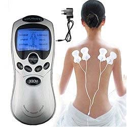 8 in 1 Digital Therapy Machine | Electric Muscle Stimulator Device with Acupuncture & Vibration | Pain Relief Pulse Massager, 4 Pads with Palm Device, Battery & Electric Operated (4 pad)