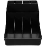 Artibetter Resin Kaffee Bar Organizer Aufbewahrungsbox mit Fächern für Strohhalme und Zubehör Praktischer und Sicherer Resinhalter für Kaffee Teeutensilien Multifunktional für Bar und