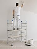 Trabattello per lavori FAI DA TE, altezza massima di lavoro 280 cm, carico complessivo consentito 150 kg, dim. 188x155x70 cm