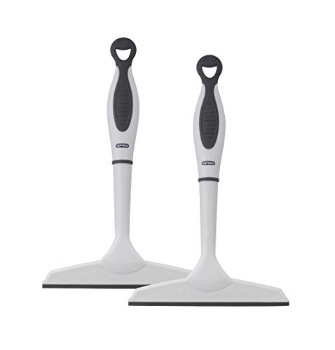 Image of Superio Rubber Squeegee, 2 Pack, Streak Free All Purpose Window Squeegee, Comfort Grip Handle and Hanging Hook (Grey, 6 Inch- 2 Pack)