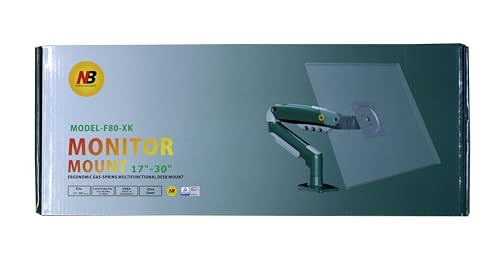 Image of TECVITY - F80 Multi Colours Gas-Struct Flexi Mount Desktop 17 inch to 30 inch Monitor Arm (Green)