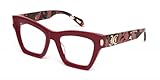 Taglia 51/20/140 Just Cavalli Montatura VJC119V Rosso ciliegia pieno lucido 51/20/140 Donna