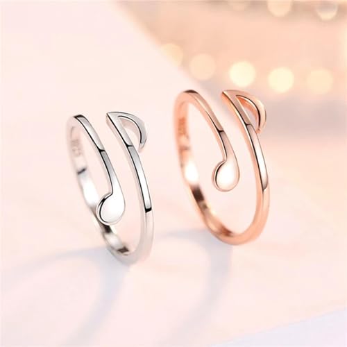 Bague note de musique anneaux ajustables résolvant le problème de taille