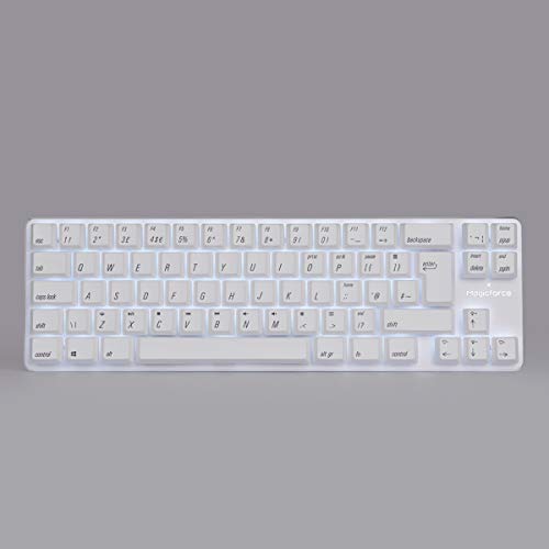 Qisan Mechanical Gaming Keyboard Pbt Keycaps Gateron Blue Switch Mini 69 Keys(60%) Wired Keyboard With White Backlit Uk Qwerty Layout Gaming Keyboard For Gaming Office #TOP7