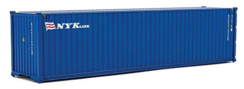 Image of Walthers SceneMaster 40' Hi-Cube Corrugated-Side Container-NYK Lines (Blue, White, red) 949-8265 HO Scale Model Railroad - Freight Model