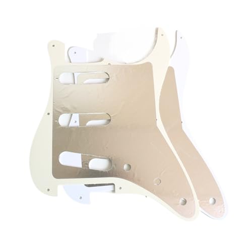 Pickguard rétro ST blanc à 3 micros simples et 8 trous pour guitare