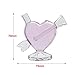 Mini Glass Heart Hookah Ornament, Colorful Decorative Handicraft, 1 Piece