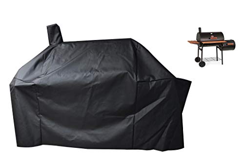 Image of Smoker Grill Cover Sized for Char-Griller Charcoal Grill 2190 and 2197 Heavy Duty Waterproof Patio 600D Canvas Barbeque BBQ Grill Cover G21623