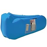 Honsky Inflatable Couch Lounger with Pillow: Cool Waterproof Anti-Air Leaking Air Sofa, Blow up...